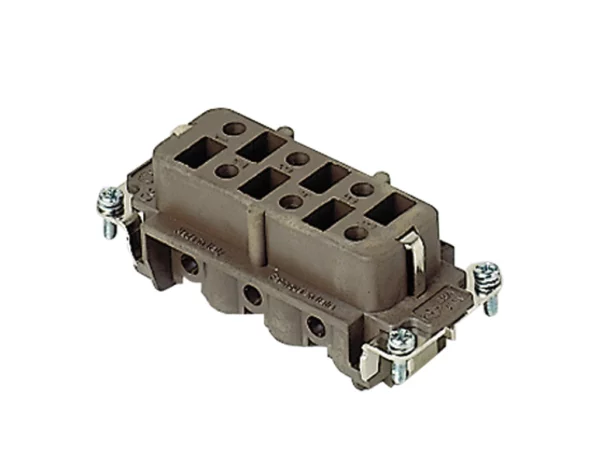 female insert, size 77.27, 6p+PE, silver, screw, 35A, 400, 690V, 180°C