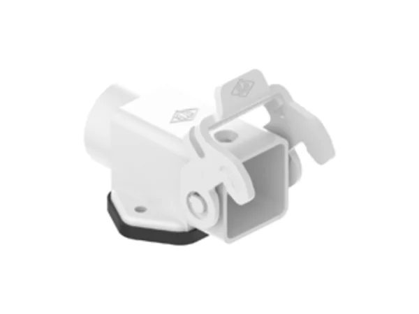 bulkhead mounting housing, angled, size 21.21, CK plastic, 1 lever, 1xPG11 side