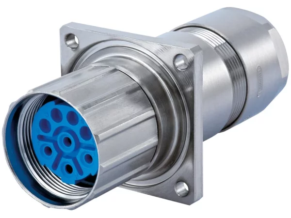 Panel Connector, Female Thread, with Strain Relief