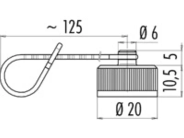 Protection cap for male panel mount connector