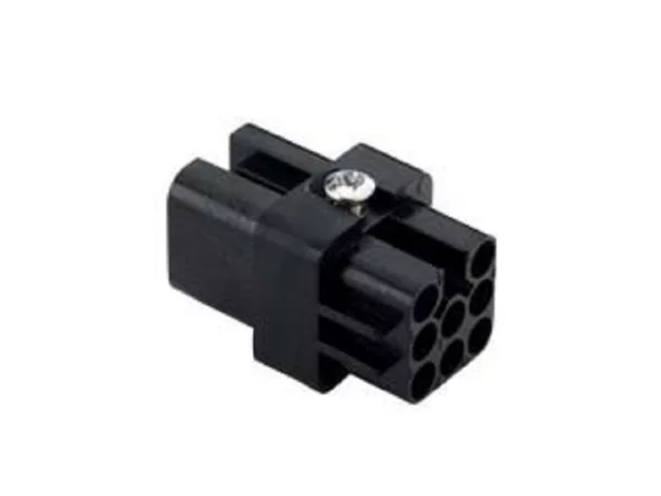 female insert, size 21.21, 7p+PE, crimp, 10A, 250V, black