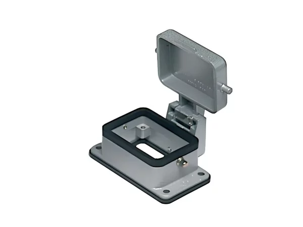 bulkhead mounting housing, size 44.27, C-TYPE alu, 2 pegs, cover metal