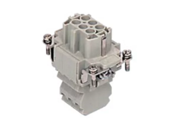 female insert, size 44.27, 6p+PE, silver, 2x spring, 16A, 500V