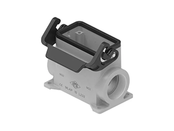surface mounting housing, size 57.27, IL-BRID stainless steel, 1 lever, 2xM40 side