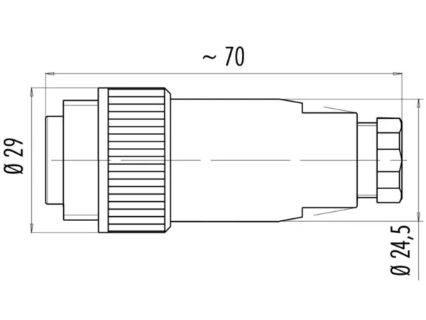 Male cable connector