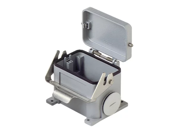 surface mounting housing, size 104.62, C-TYPE alu, 1 lever, 2xM40 side, cover metal