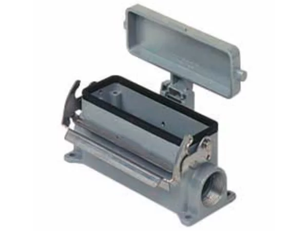 surface mounting housing, size 57.27, V-TYPE alu, 1 lever, 1xPG16 side, cov.