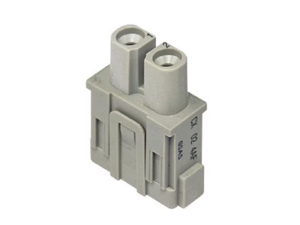 female insert, MIXO, 1MU, 2p, silver, axial screw connection, 40A, 1000V