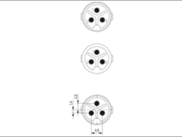 3-pole (3 x 2 mm)