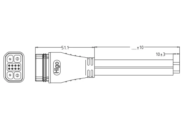 Male cable connector
