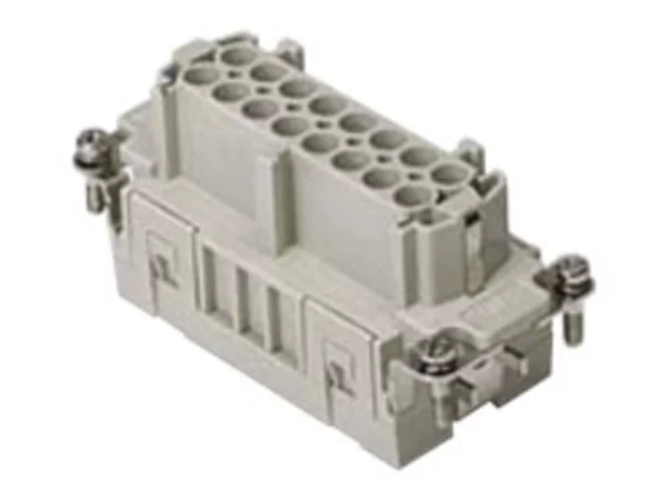 female insert, size 77.27, 16p+PE, silver, spring, 16A, 500V