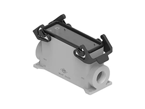 surface mounting housing, size 104.27, IL-BRID stainless steel, 2 levers, 2xM32 side