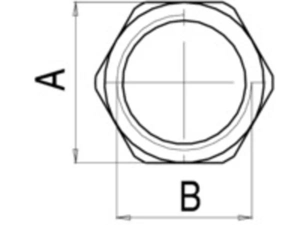 Hexagonal nut for fixing thread