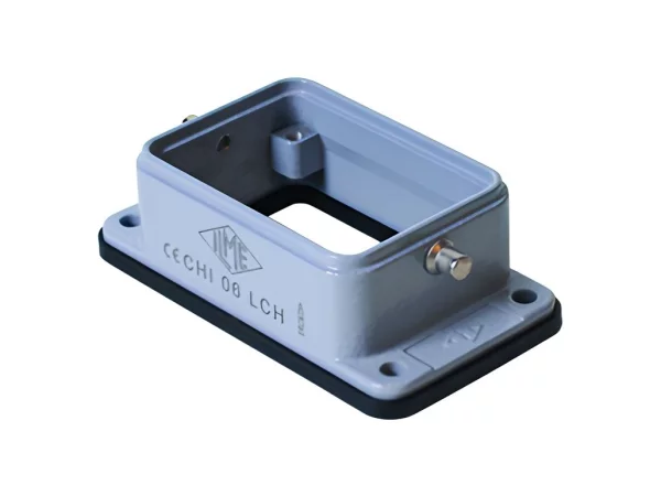 bulkhead mounting housing, size 44.27, alu, 2 pegs, without gasket