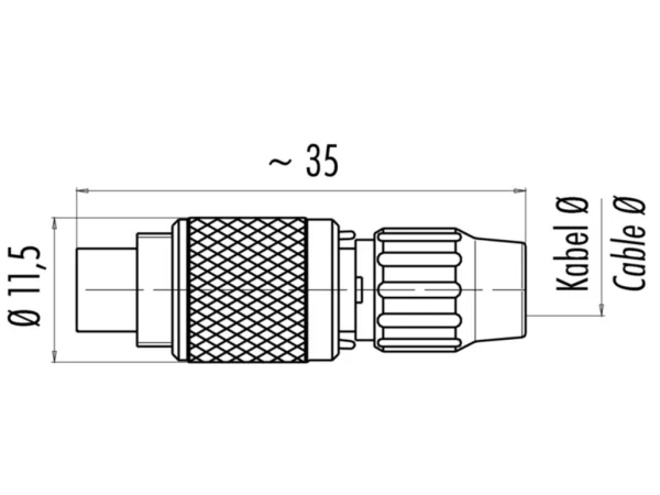 Male cable connector