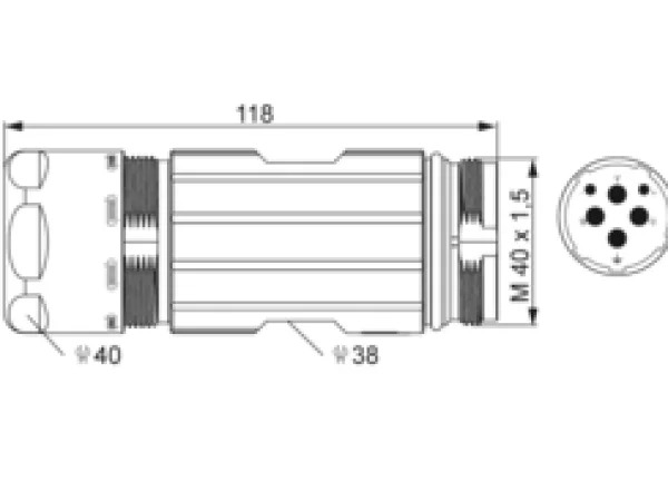 Straight Connector, Male Thread