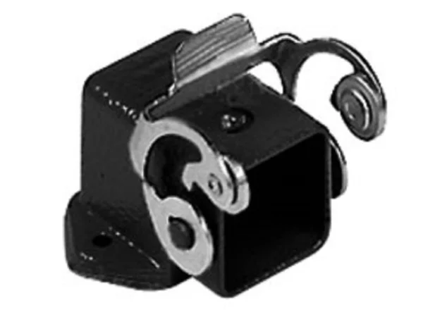 bulkhead mounting housing, angled, size 21.21, W-type zinc, 1 lever stainless steel