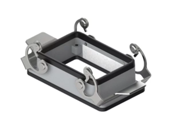 bulkhead mounting housing, size 66.40, C-TYPE alu, 2 levers stainless steel