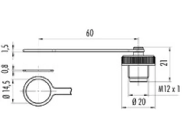 Protection cap for female panel mount connector