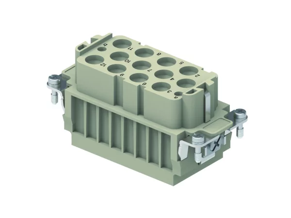 female insert, size 77.27, 12+2p+PE, HNM, 40+10A, 690+250V