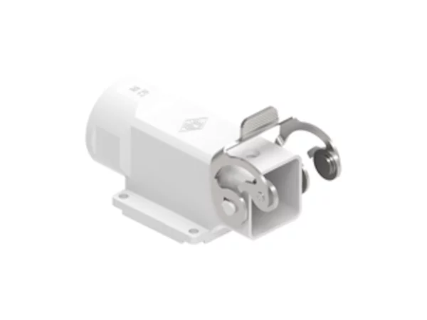 surface mounting housing, angled, size 21.21, CK plastic, 1 lever, 1xM25 side