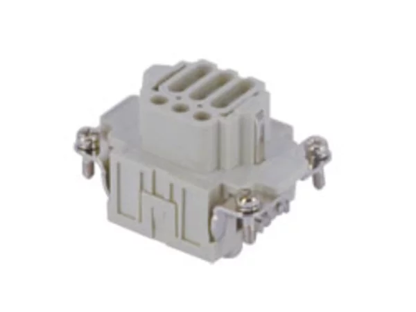 female insert, size 44.27, 9p+PE, silver, spring, 10A, 400V