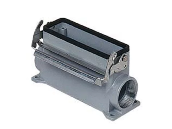 surface mounting housing, high, size 57.27, HNM alu, 1 lever, 2xM32 side