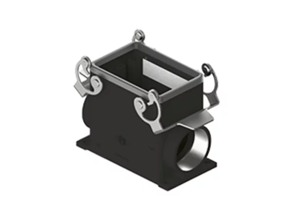 surface mounting housing, size 66.40, W-TYPE alu, 2 levers stainless steel, 1xM32 side