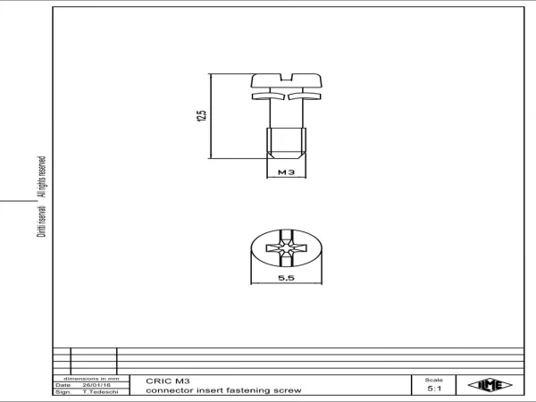 replacement screw, for mounting of inserts, without screw retention
