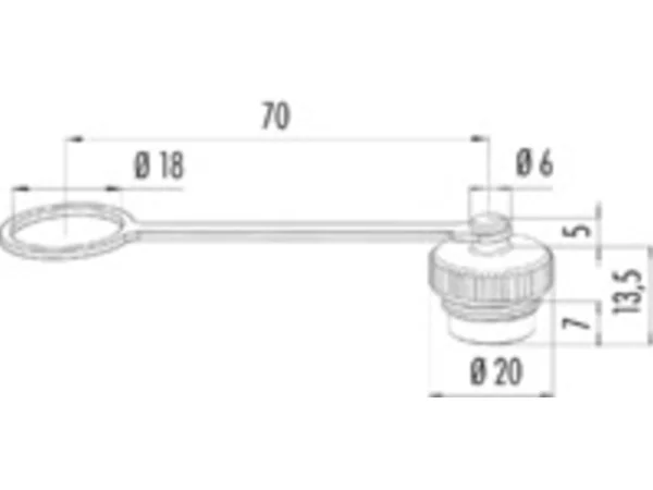 Protection cap for female panel mount connector