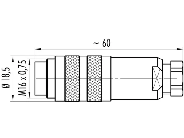 Male cable connector