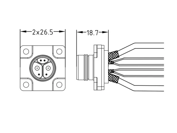 Male panel mount