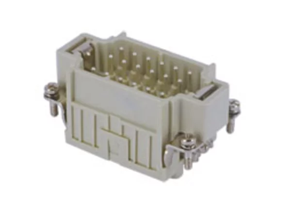 male insert, size 57.27, 18p+PE, silver, spring, 10A, 400V