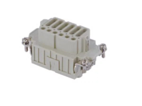 female insert, size 57.27, 18p+PE, silver, spring, 10A, 400V