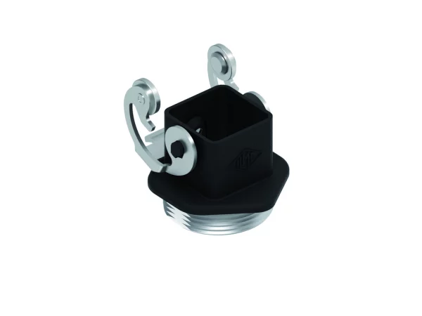 bulkhead mounting housing, size 21.21, W-TYPE alu, 1 lever stainless steel, 1xM32 external