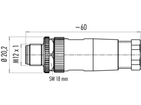 Male cable connector
