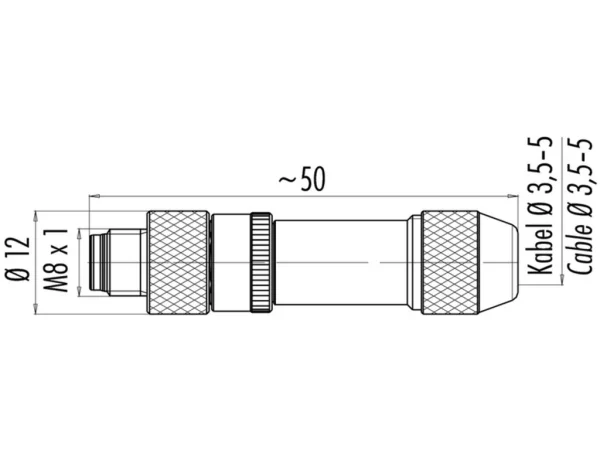 Male cable connector