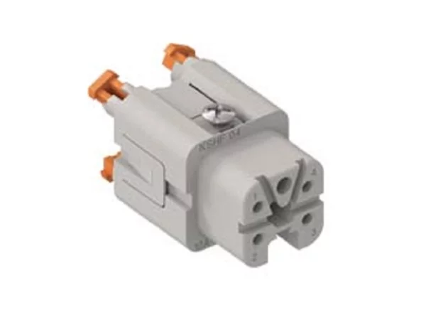 female insert, size 21.21, 4p+PE, silver, SQUICH, 10A, 400V
