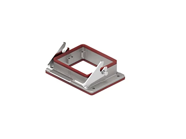 bulkhead mounting housing, size 77.62, 180 °C alu, 1 lever