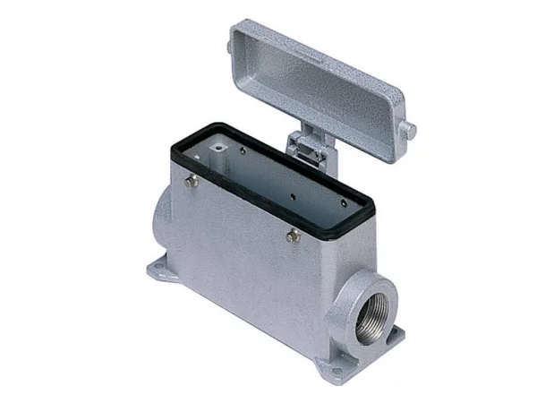 surface mounting housing, high, size 104.27, C-TYPE alu, 4 pegs, 1xPG21 side, cov.