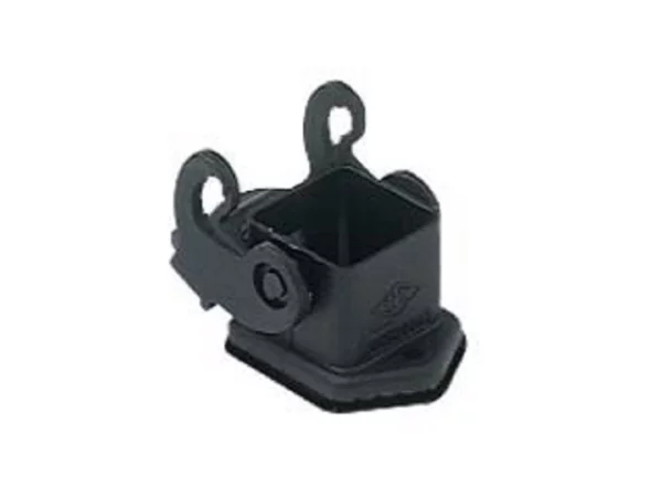 bulkhead mounting housing, size 21.21, CK plastic, 1 lever stainless steel, black