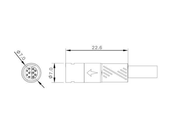 Male cable connector