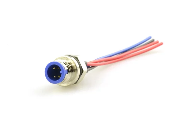 Mini C male panel mount connector