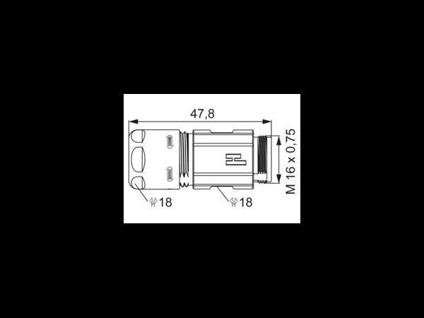 Straight Connector, Male Thread
