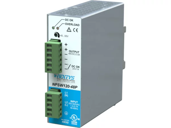 Power Supply 1/2Ph, 120W, Wide Input Range Din-Rail AC/DC 48 Vdc 2,5 A