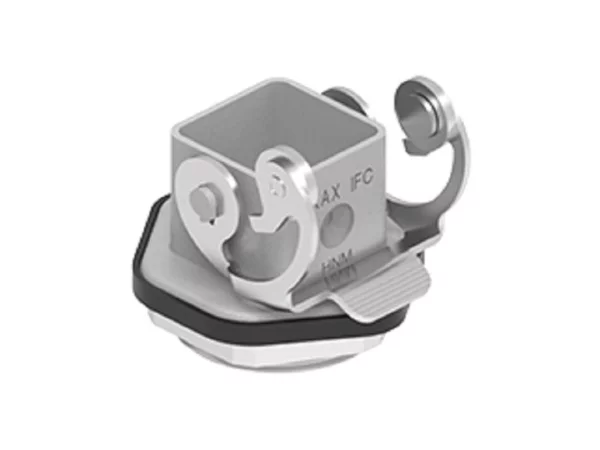 bulkhead mounting housing, size 21.21, HNM alu, 1 lever stainless steel, 1xM32 external, profiled gask.