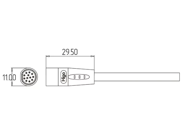 Main male plug connector