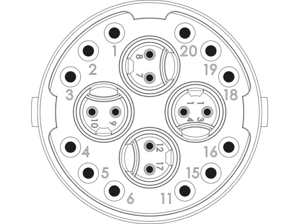 Inserts (4x2)+12-pole