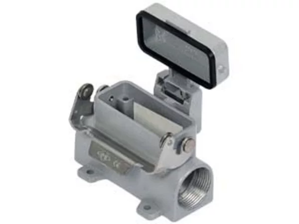 surface mounting housing, size 66.16, CZ7 alu, 1 rigid lever, 2xM25 side, cover metal