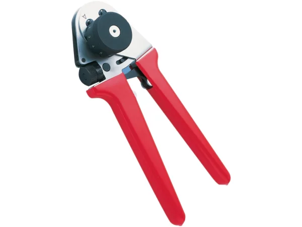 Crimp tool for manual crimping of machined crimp contacts